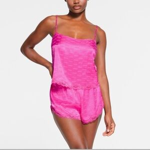 NWT Skims Jacquard Lace Cami - Hot Pink - Small